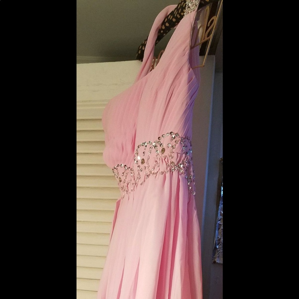 Pink Chiffon Formal Dress